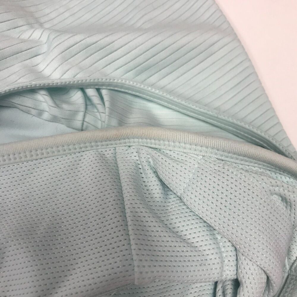 Athleta Tank Womens Medium Light Blue Attached Bra Criss Cross Sleeveless - Picture 8 of 13